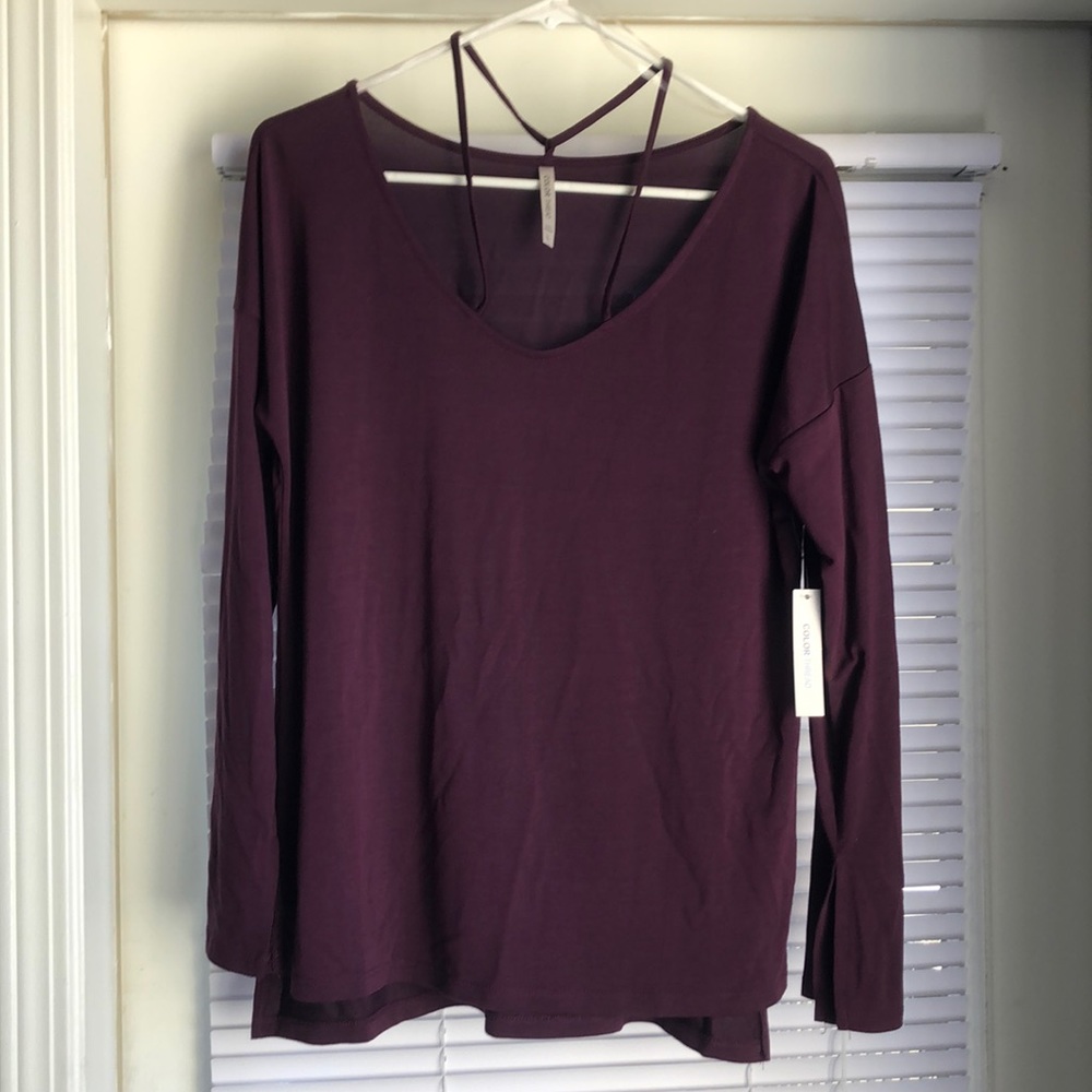 Purple long sleeve top
